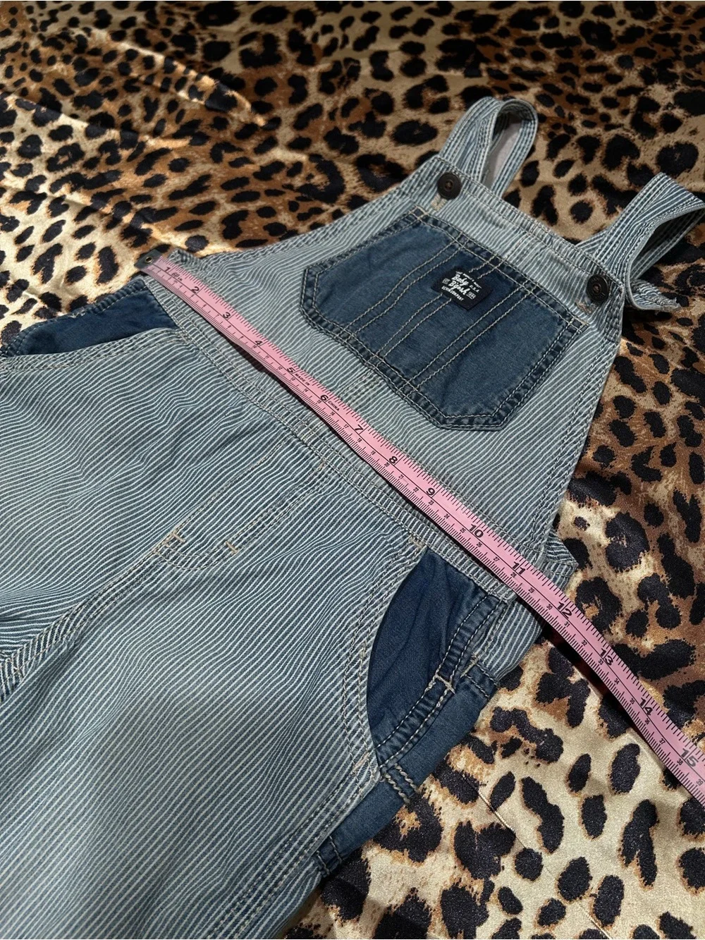 Oshkosh B’Gosh Vestbak Striped Denim Color Blocked Overalls
